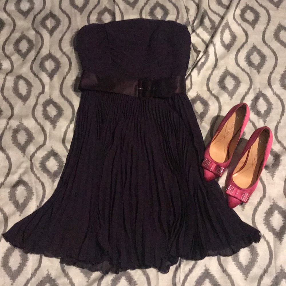 COPY - PURPLE 100% polyester Knee Length Dress
